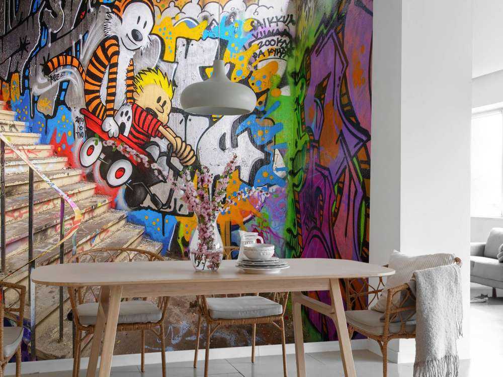 Graffiti med trappor