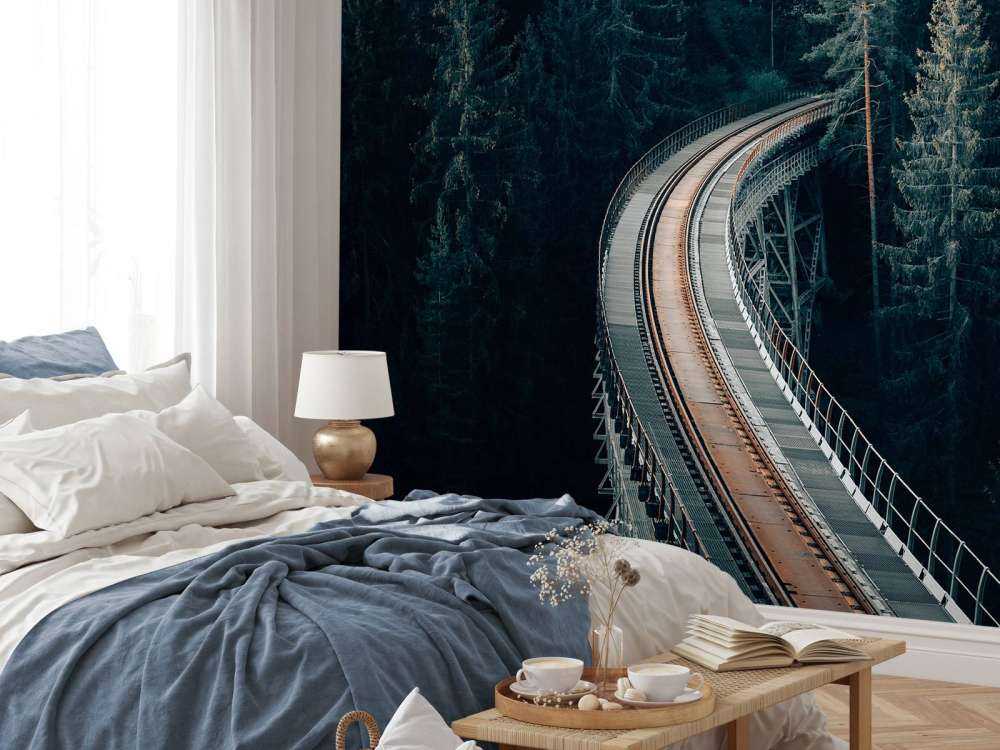 En gammal övergiven järnväg