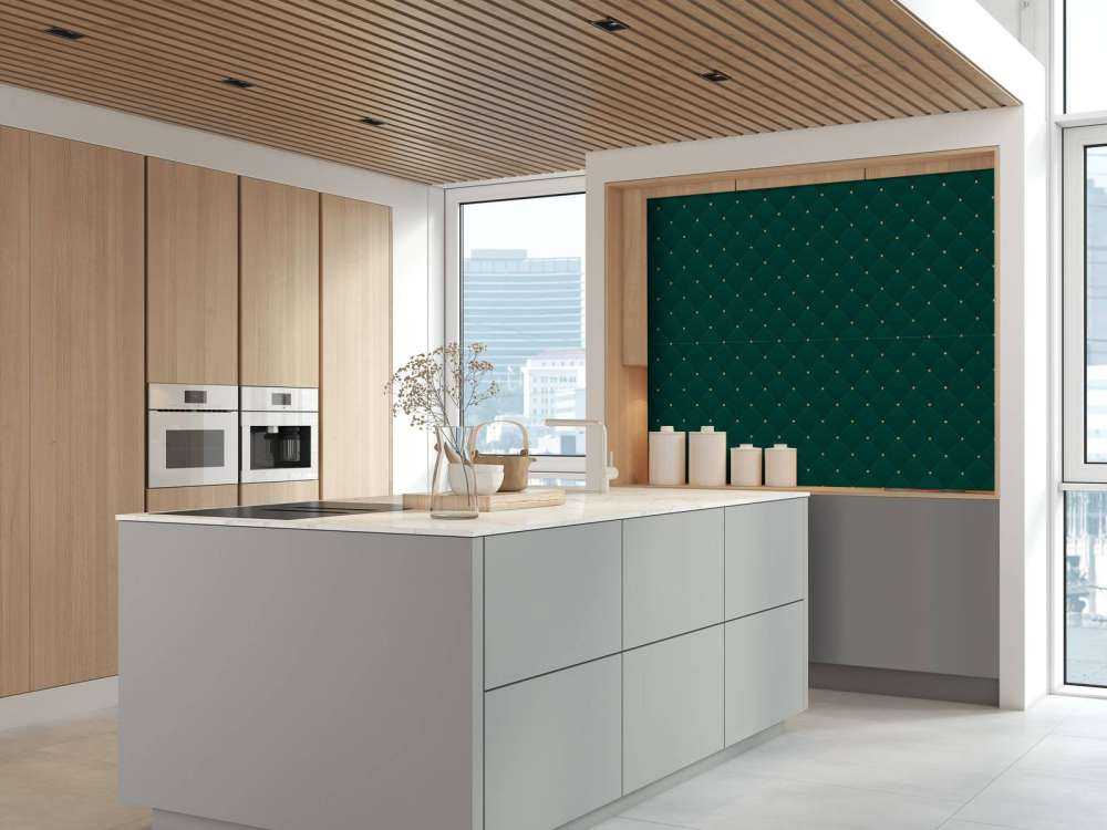 Mörkgrönt chesterfieldmönster