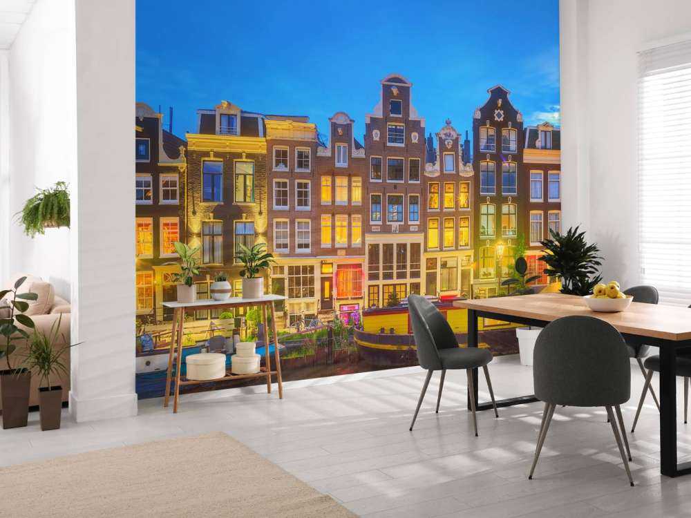 Amsterdam huse om natten