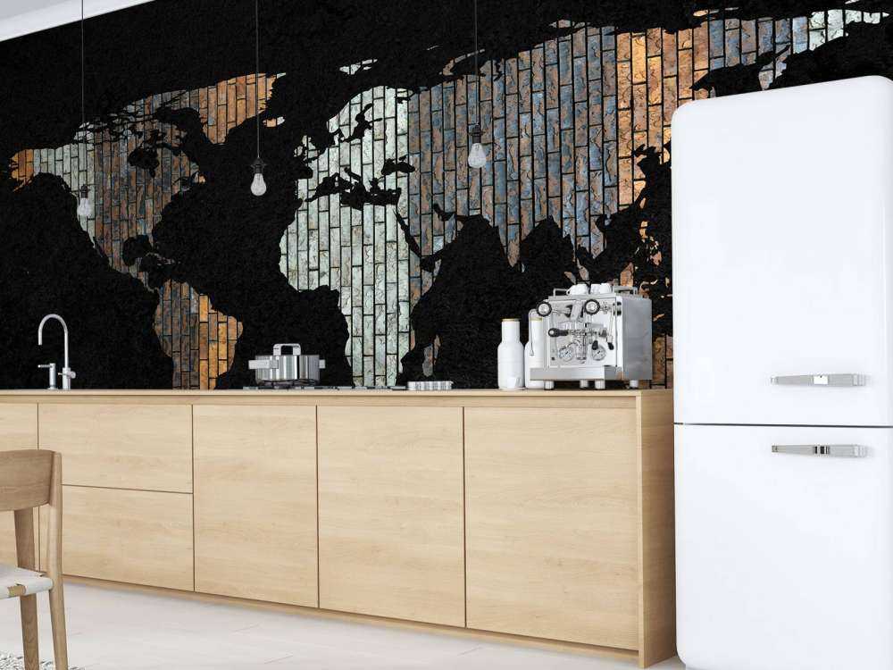 Verdenskort med lodrette klodser