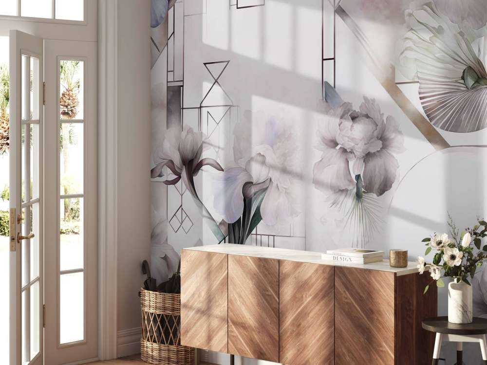 Vandfarve Geometri Beige