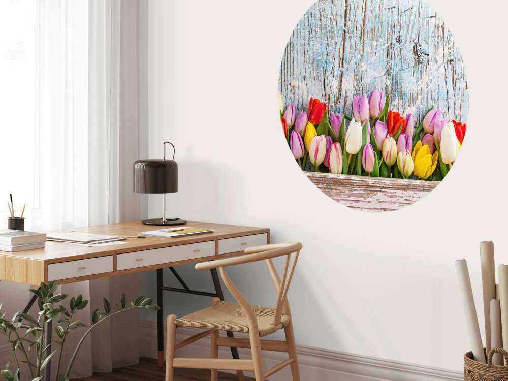 Tulipaner med træ