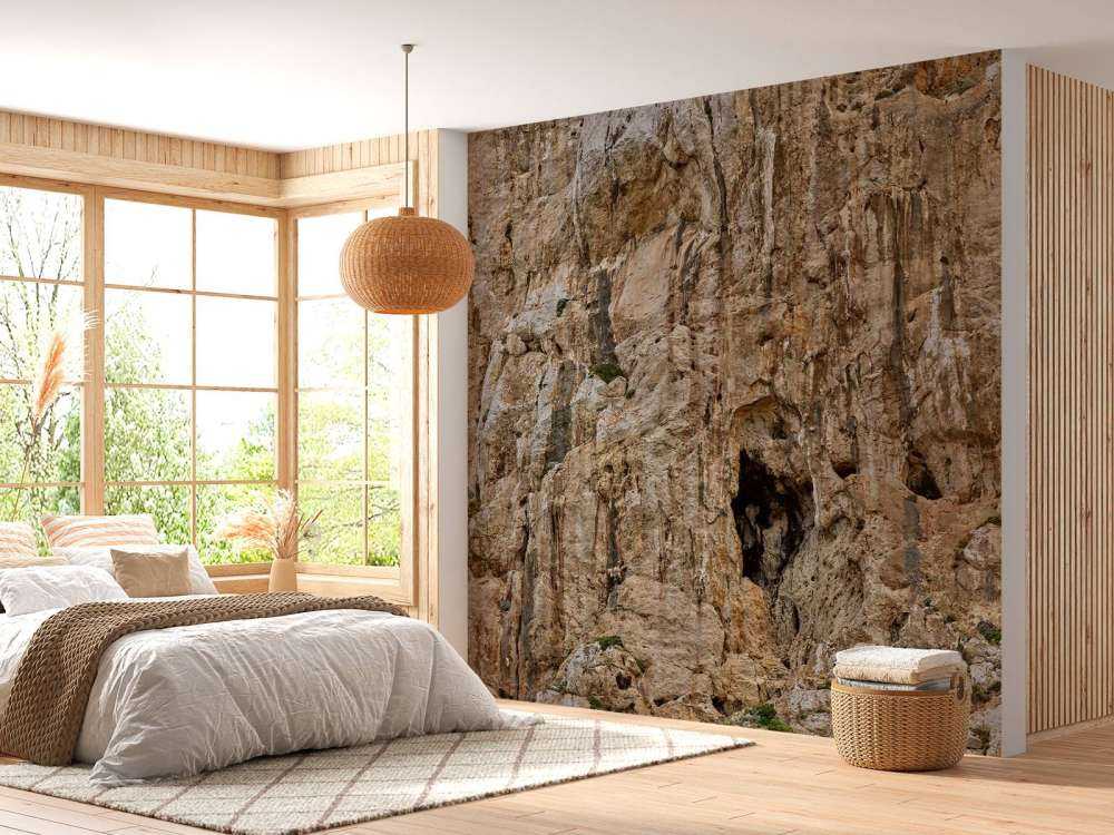 Grotte i en klippe