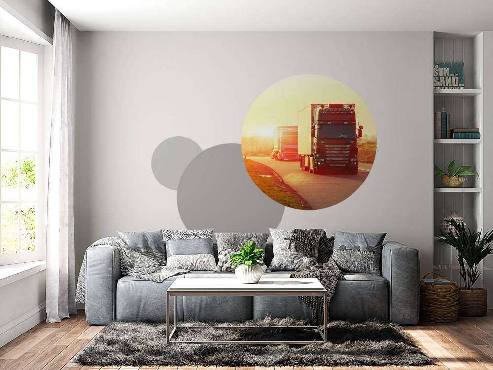 Lastbiler på en motorvej