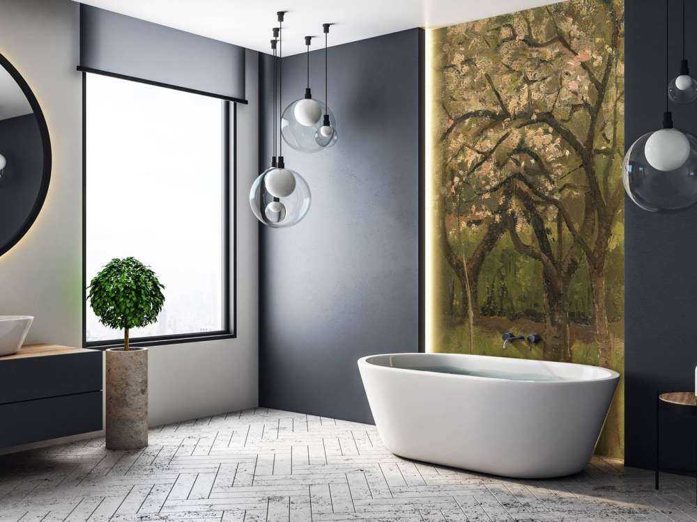 Bloeiende boom in een boomgaard