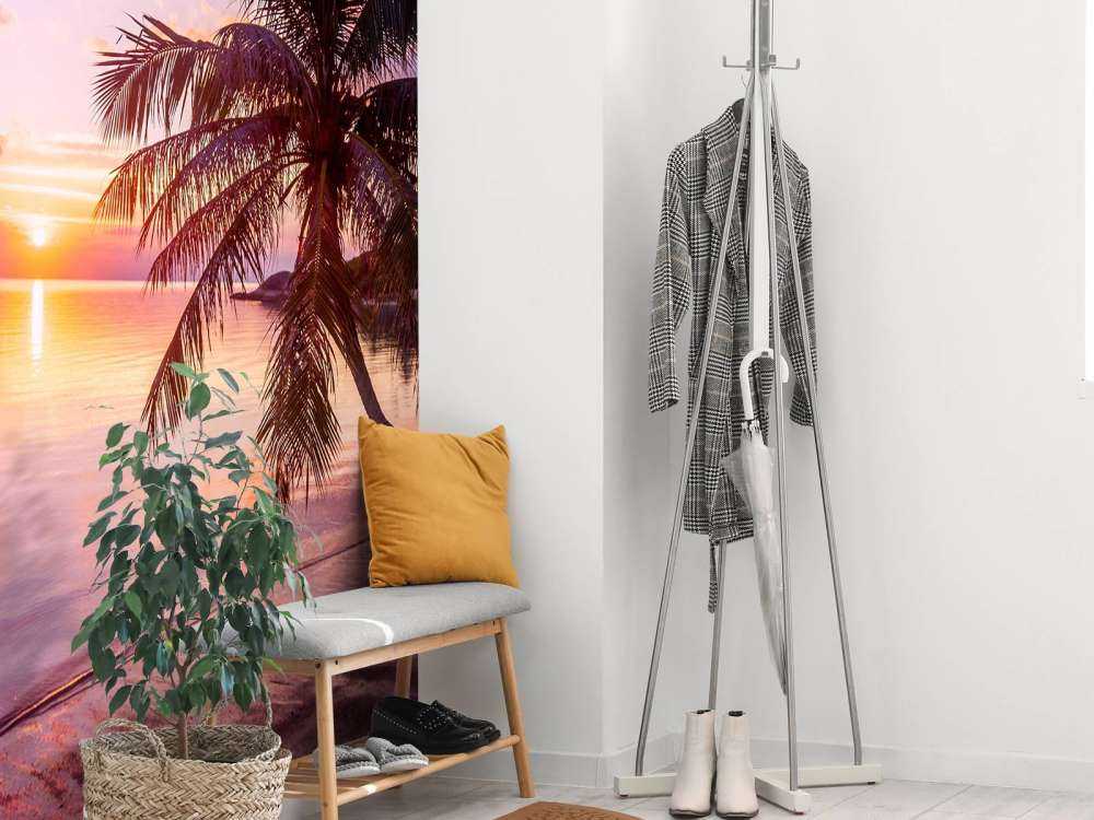 Palmetræ ved solnedgang