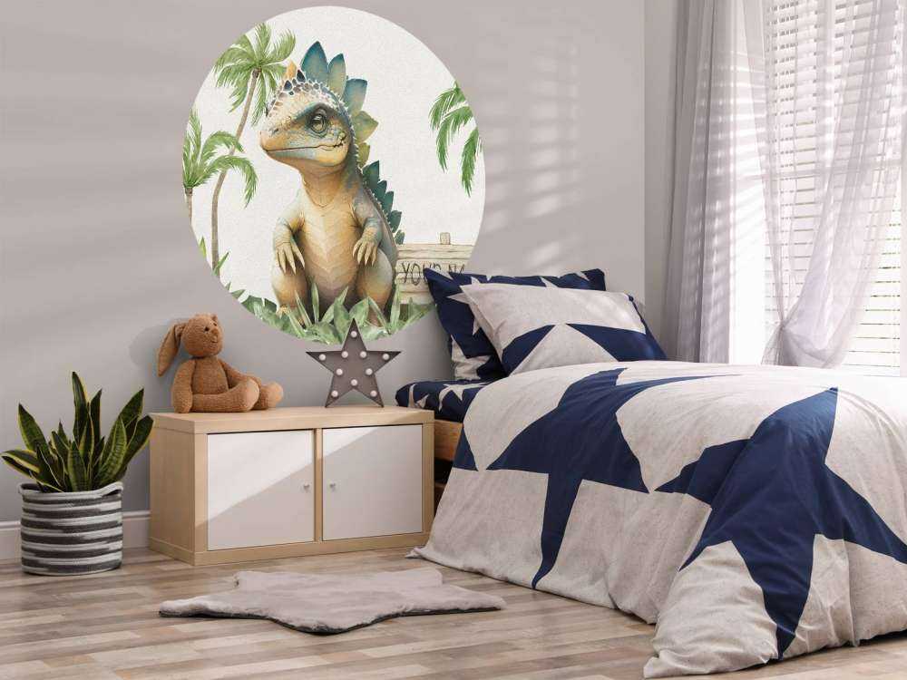 Baby stegosaurus i junglen