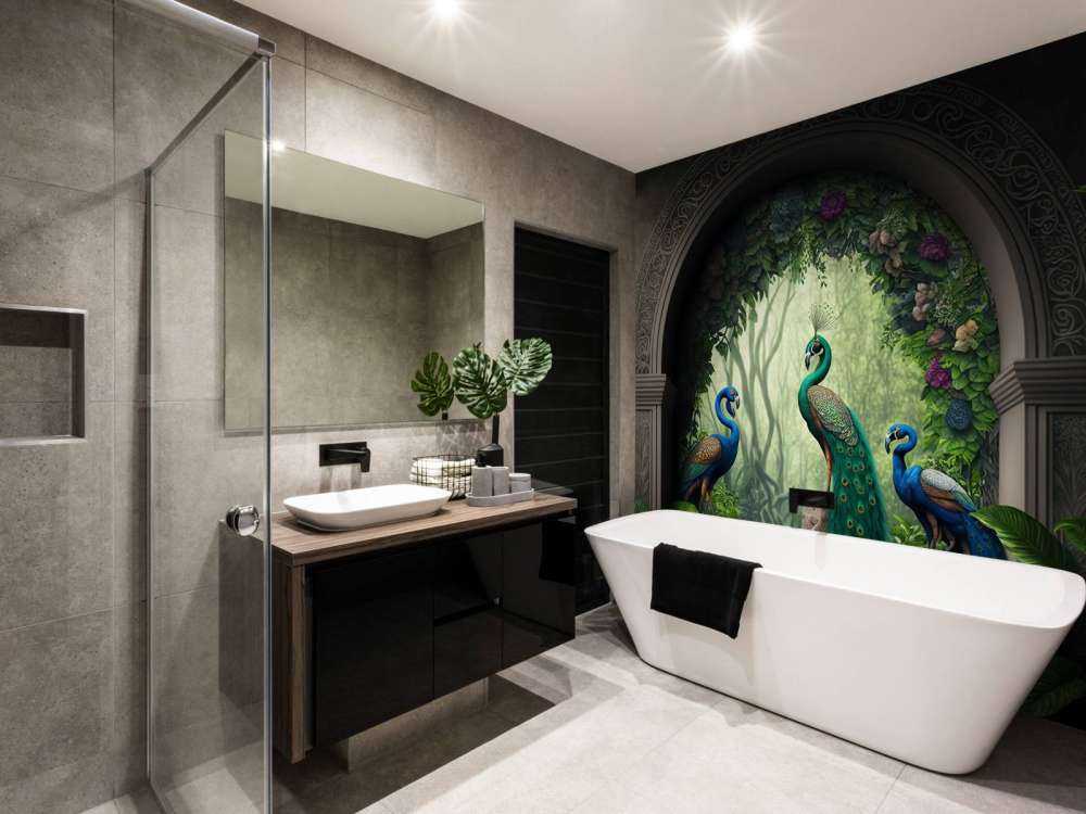 Påfugletrio i Hemmelig Have