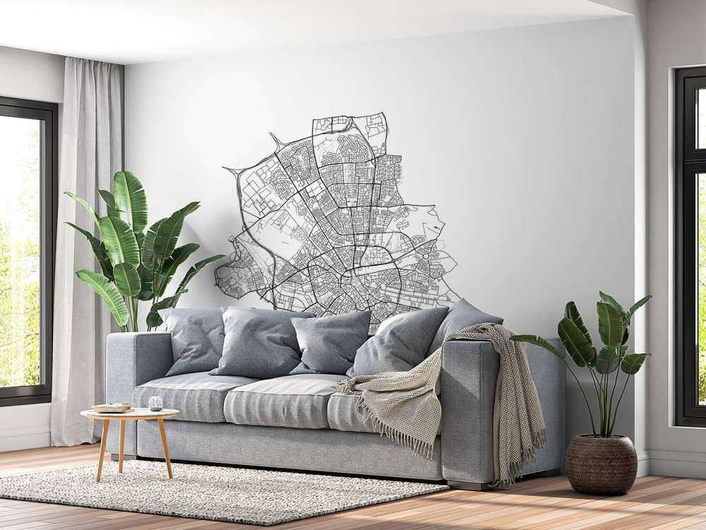 Kart over Eindhoven, hvitt