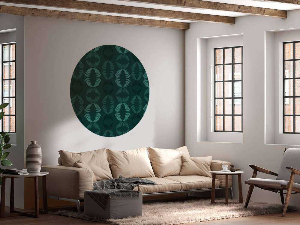 Grønt mønster med kvist av hemlock