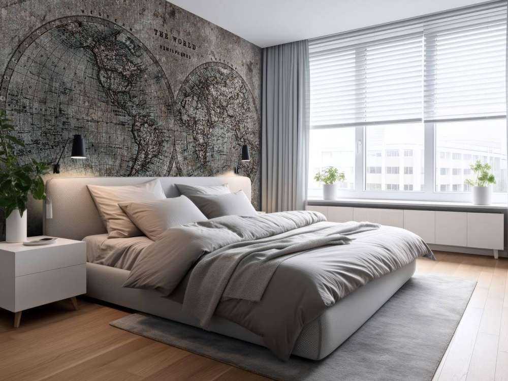 Verdenskart med gråtoner