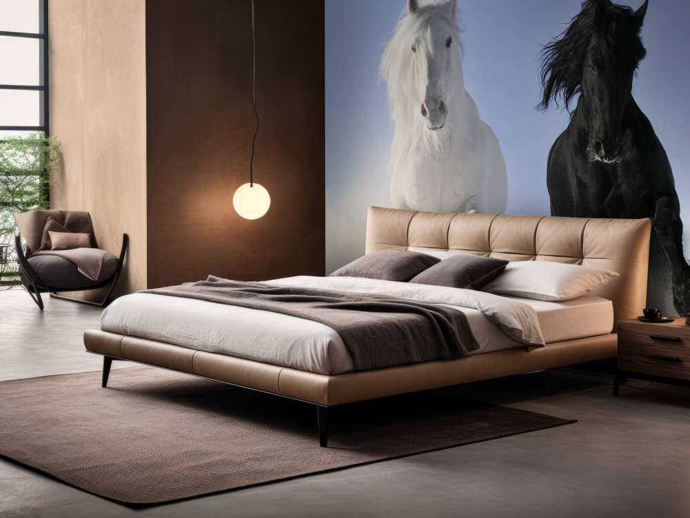 Hvit og en svart hest