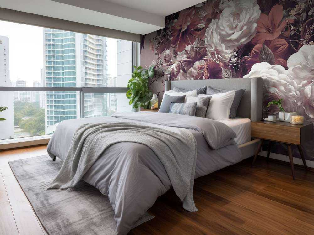 Stor bukett med oransje valmuer