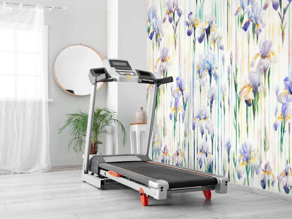 Iris og striper sømløs pastell