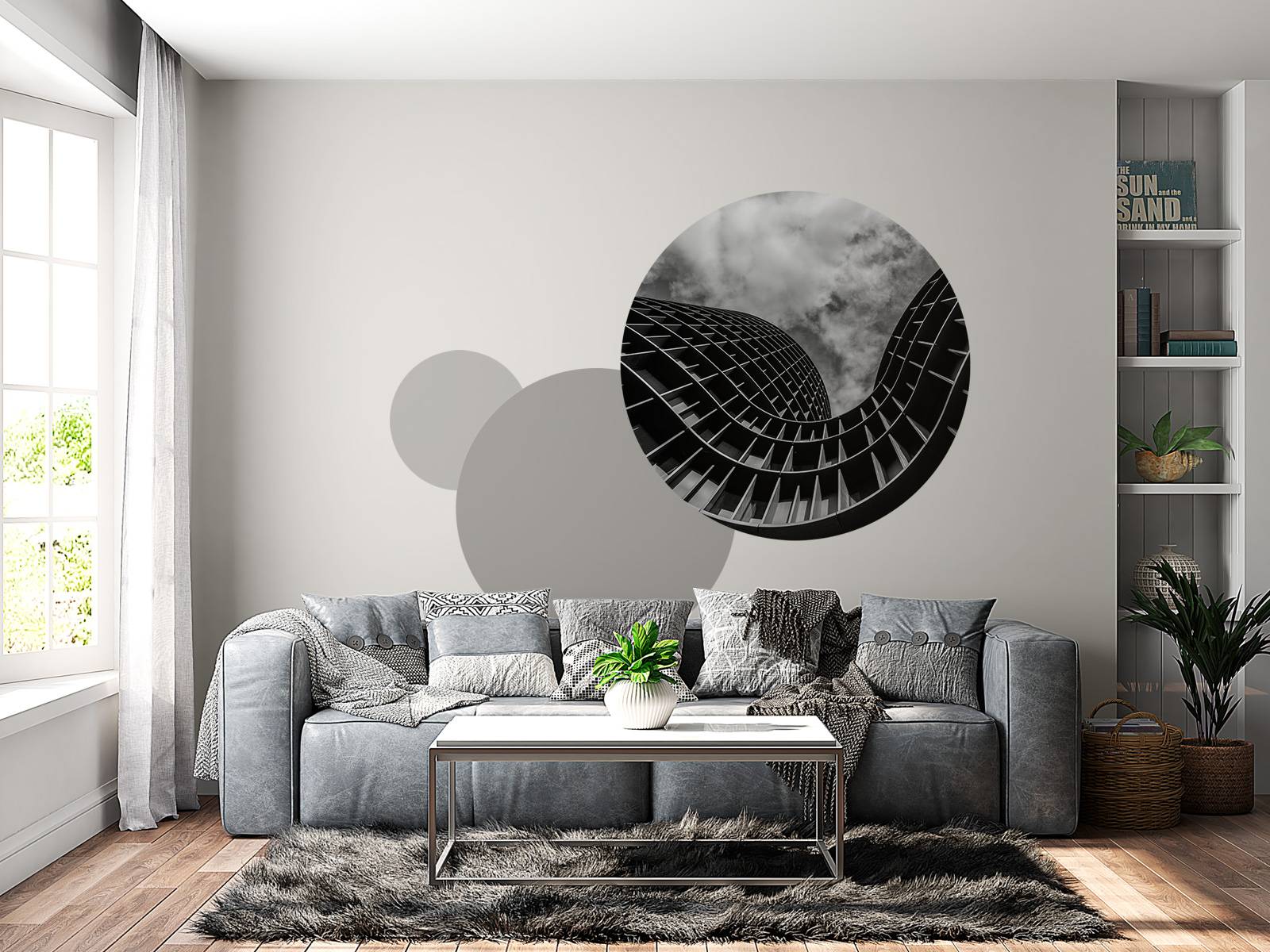 Black and white building