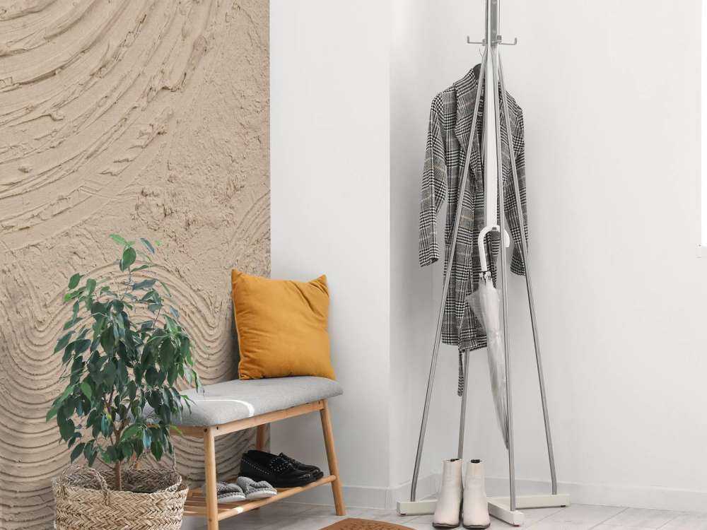 Organiske former og linjer i taupe