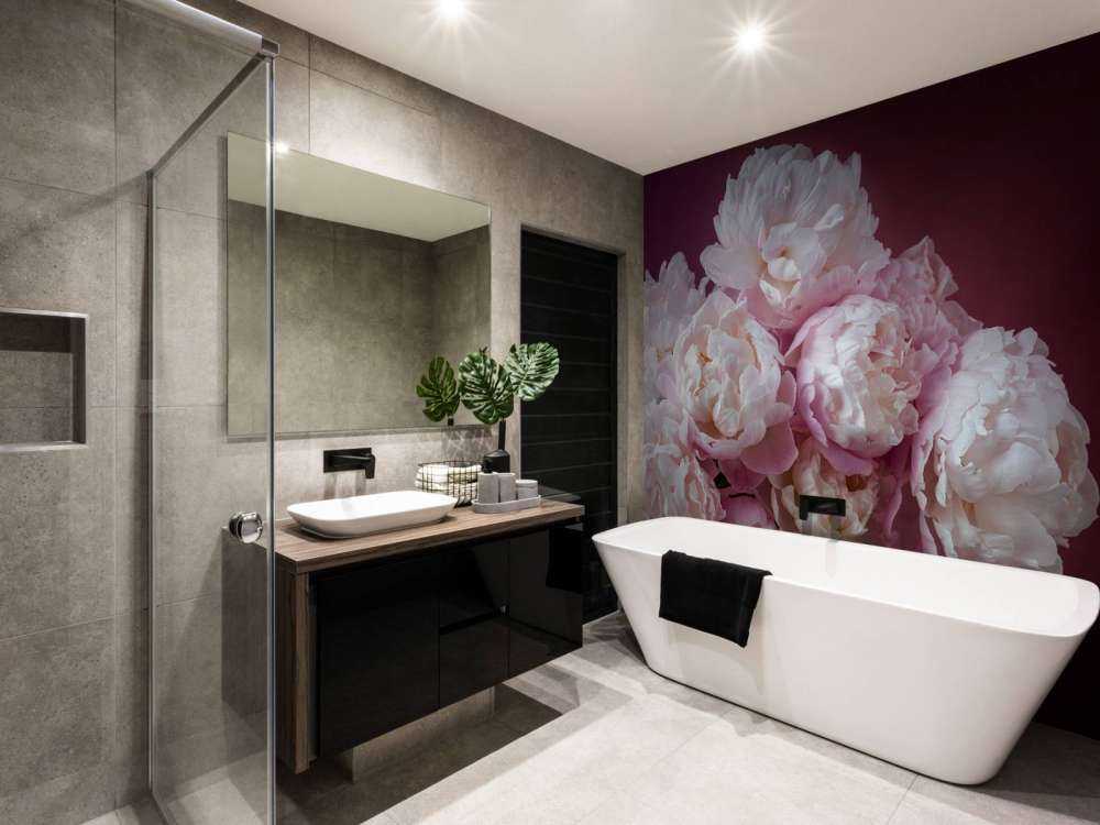 haug med rosa peoner