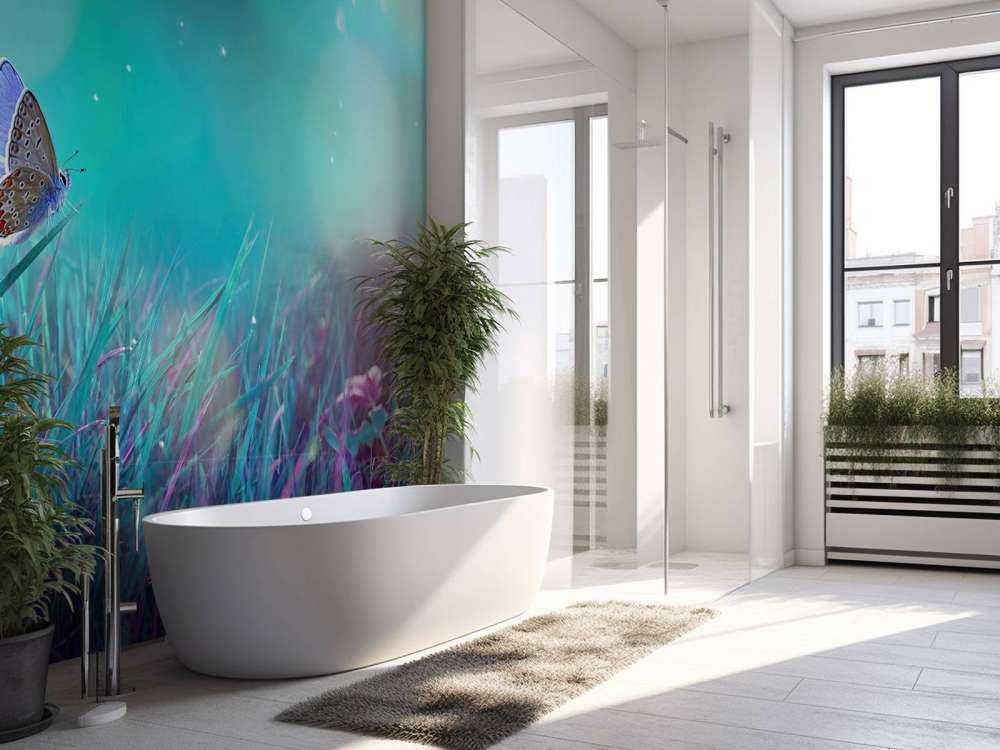 Sommerfugl om morgenen dugg