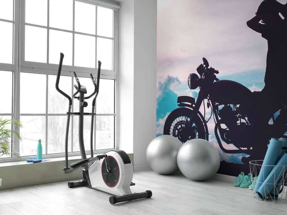 Silhouette motorsyklist