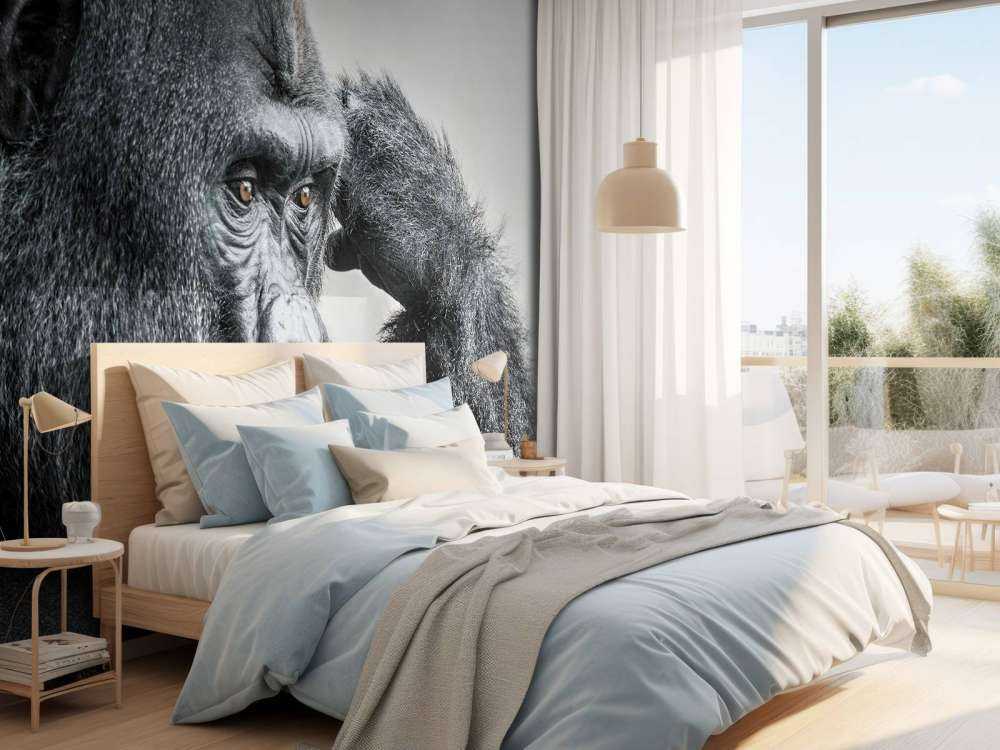 Gorilla svart og hvitt