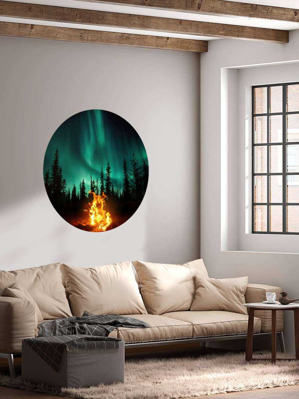 Bål under nordlyset