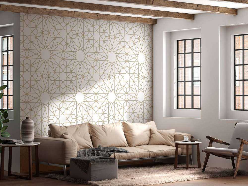 Geometriske blomster, hvite