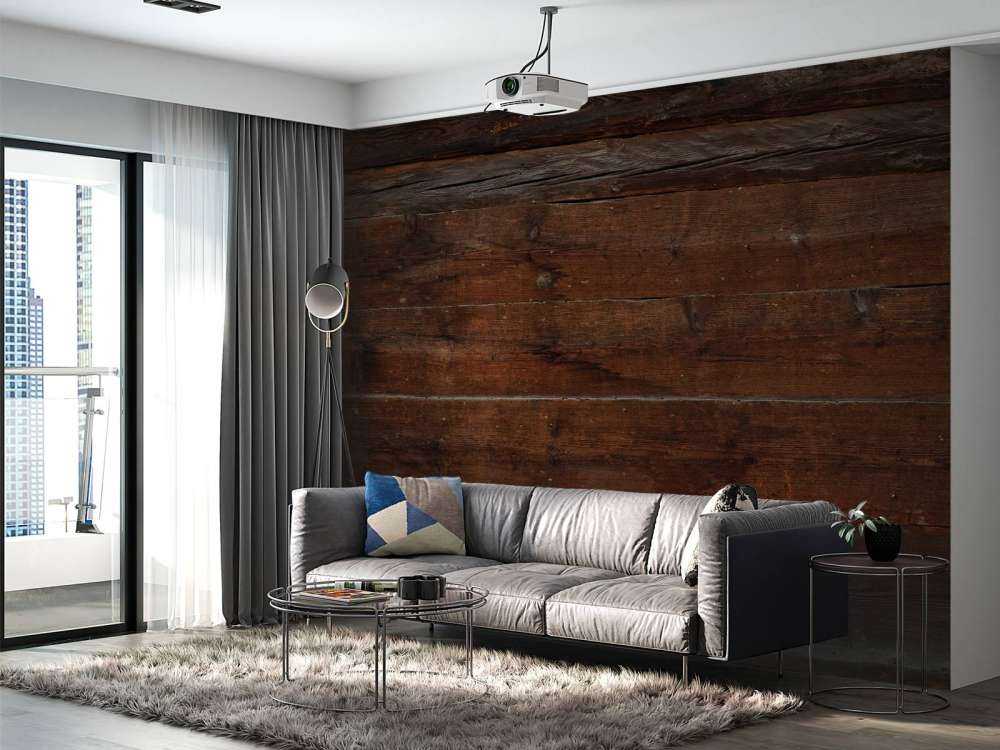 Olika brädor av mörkt trä