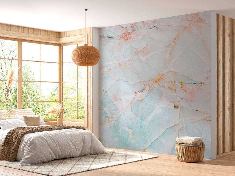 Naturlig blå marmor