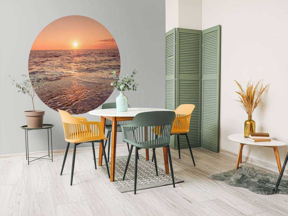 Solnedgång stranden