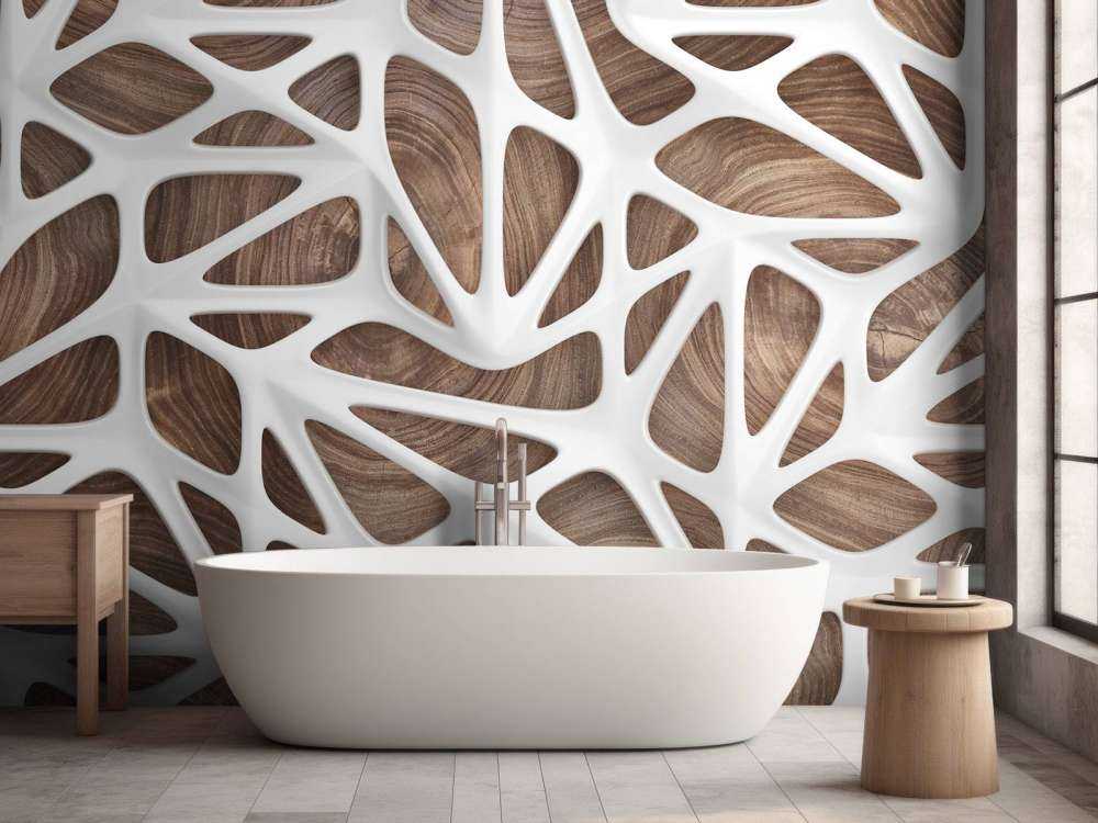 Vitt mönster på trä