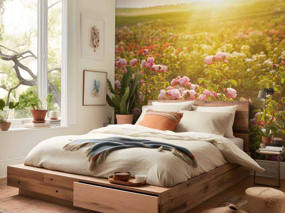 Fält fullt av rosor