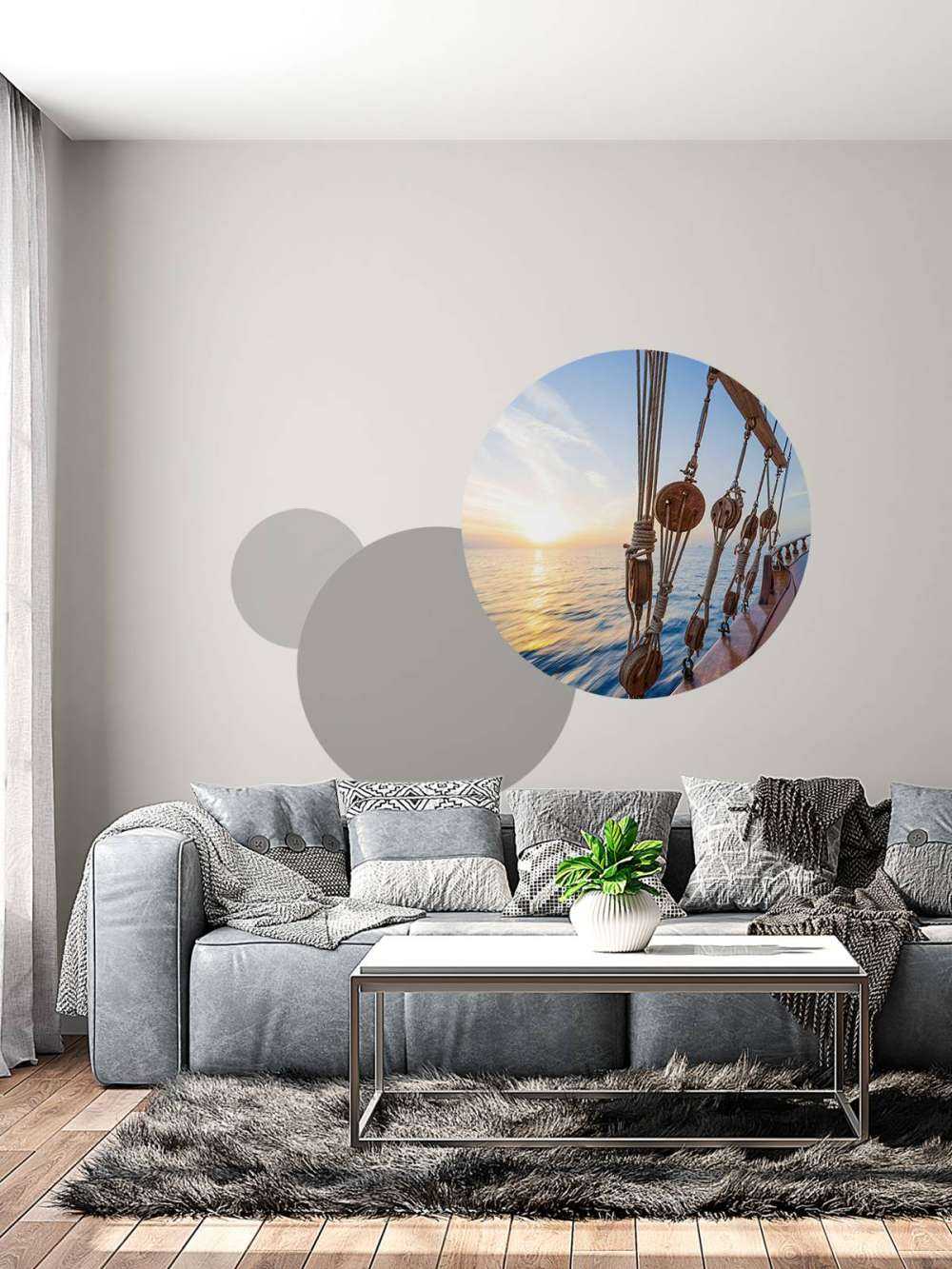 Solnedgång segelbåt