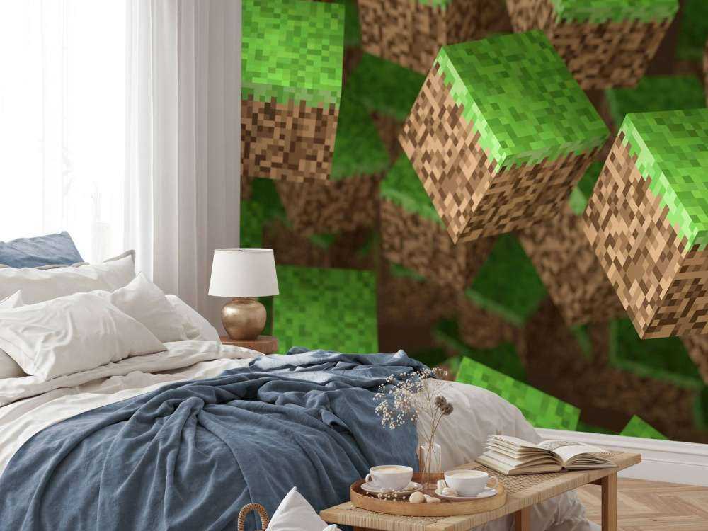 3D Minecraft gräsblock