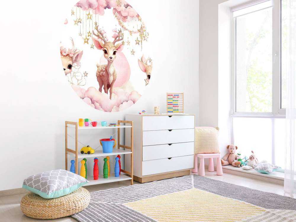 Drömmande hjort mellan stjärnorna