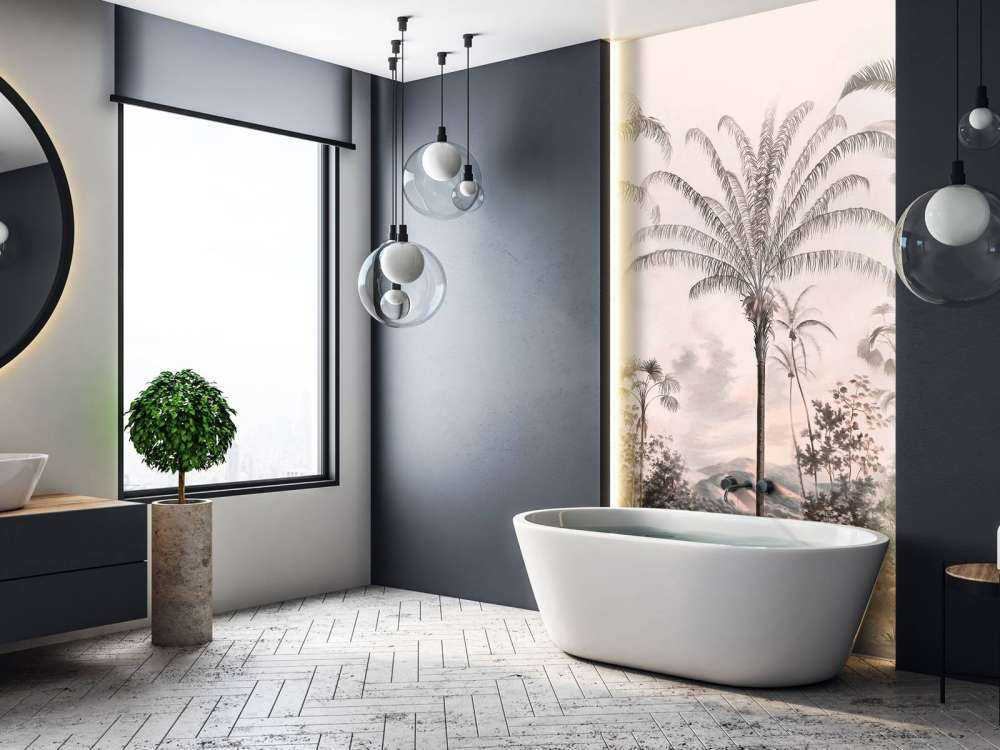 Romantiska tropiker svarta