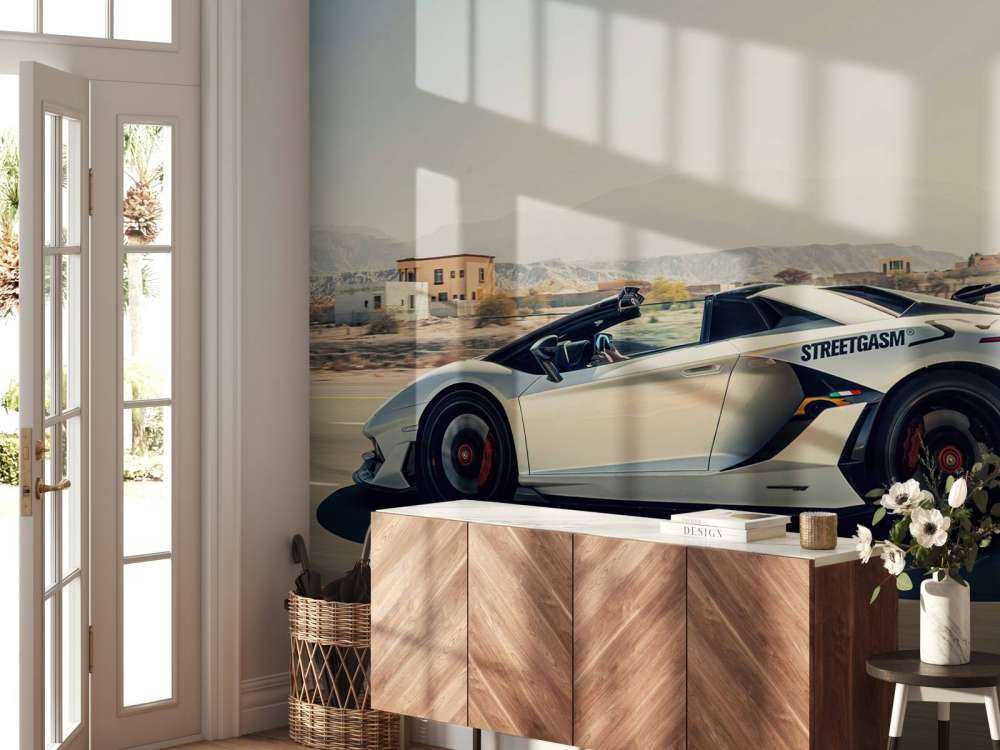 Lamborghini Aventador Roadster i öknen