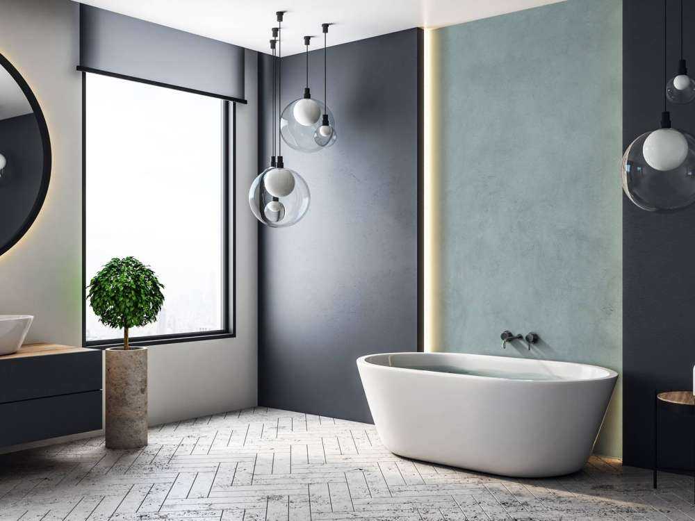 Betong med gröna nyanser