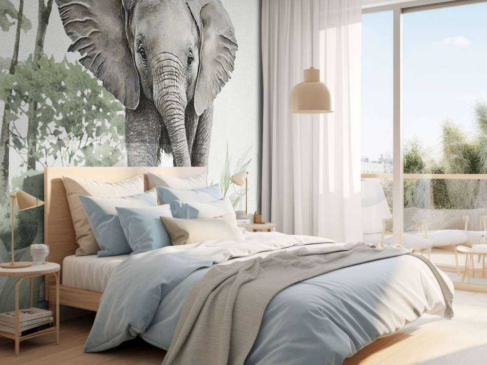 Elefant i djungeln