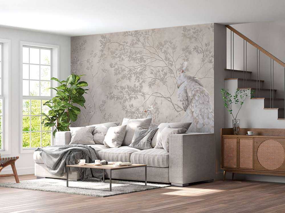 Påfåglar i trädet