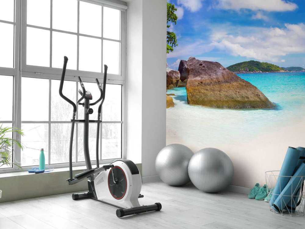 Panorama- foto av en tropisk skog