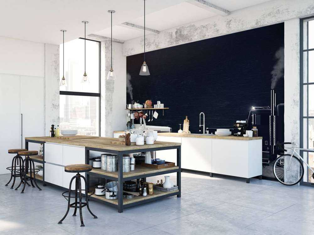 Svart og hvit lastebil