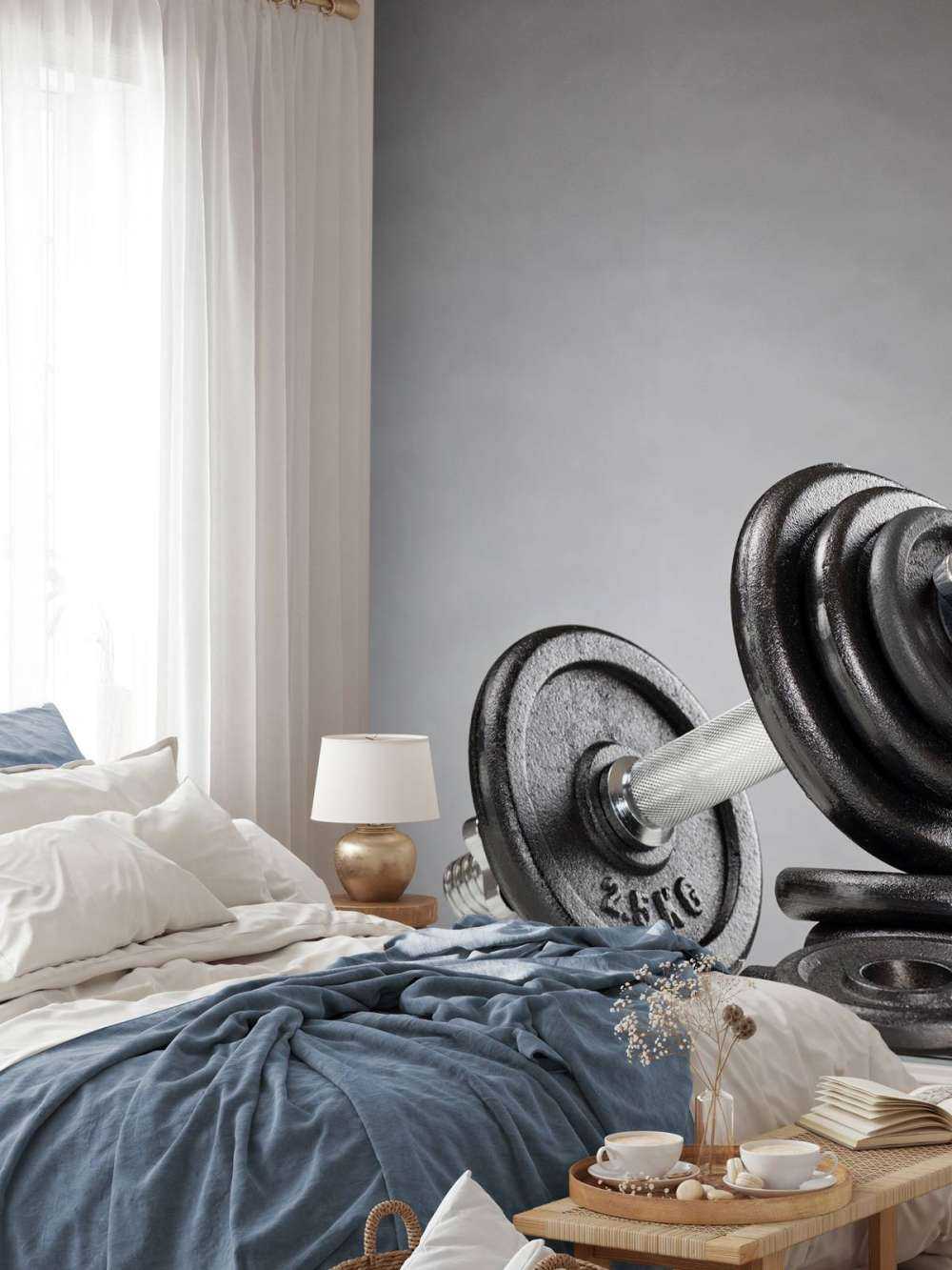 Hantel med svarte plater