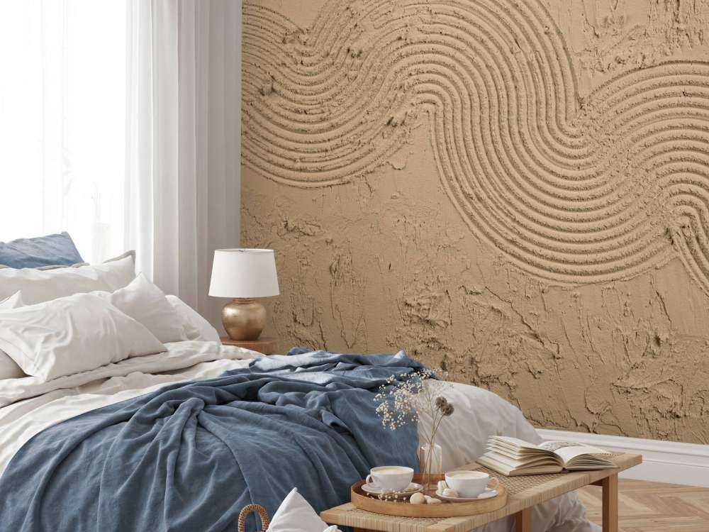 Zen hage struktur i brun