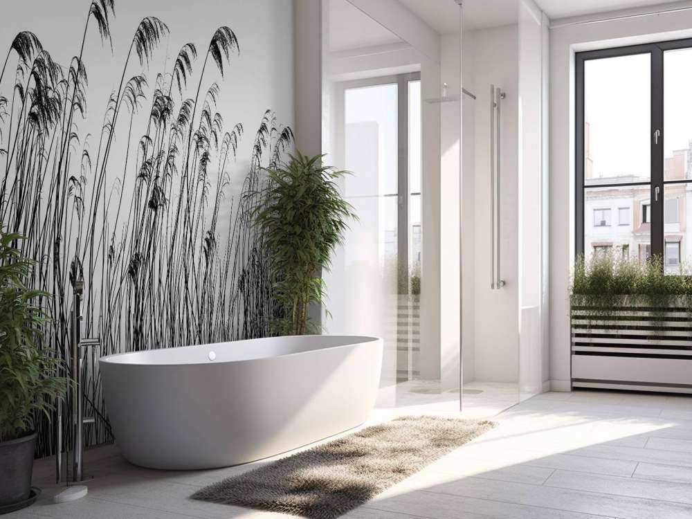 Siv langs vannkanten i svart og hvitt