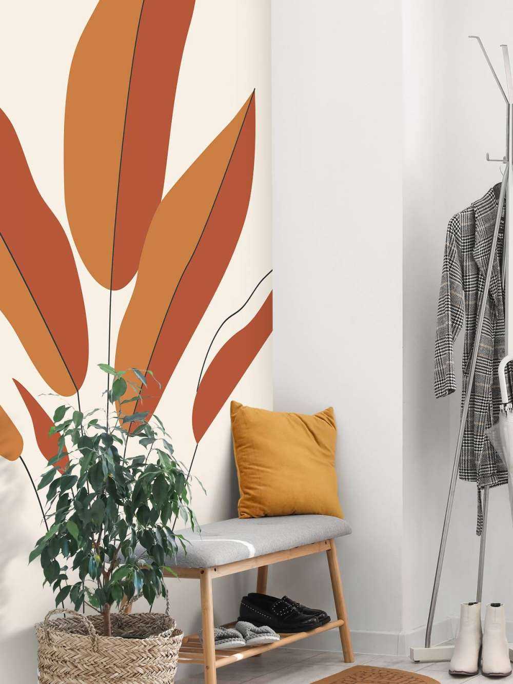 Minimalistisk rød plante