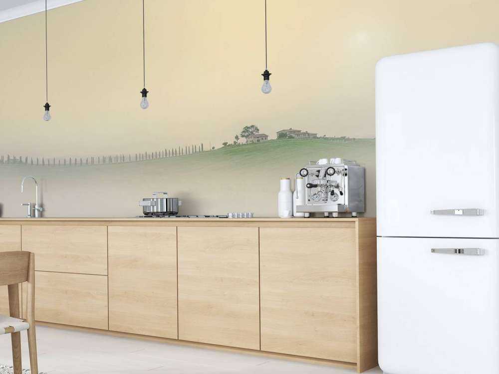 Tåket italiensk landskap