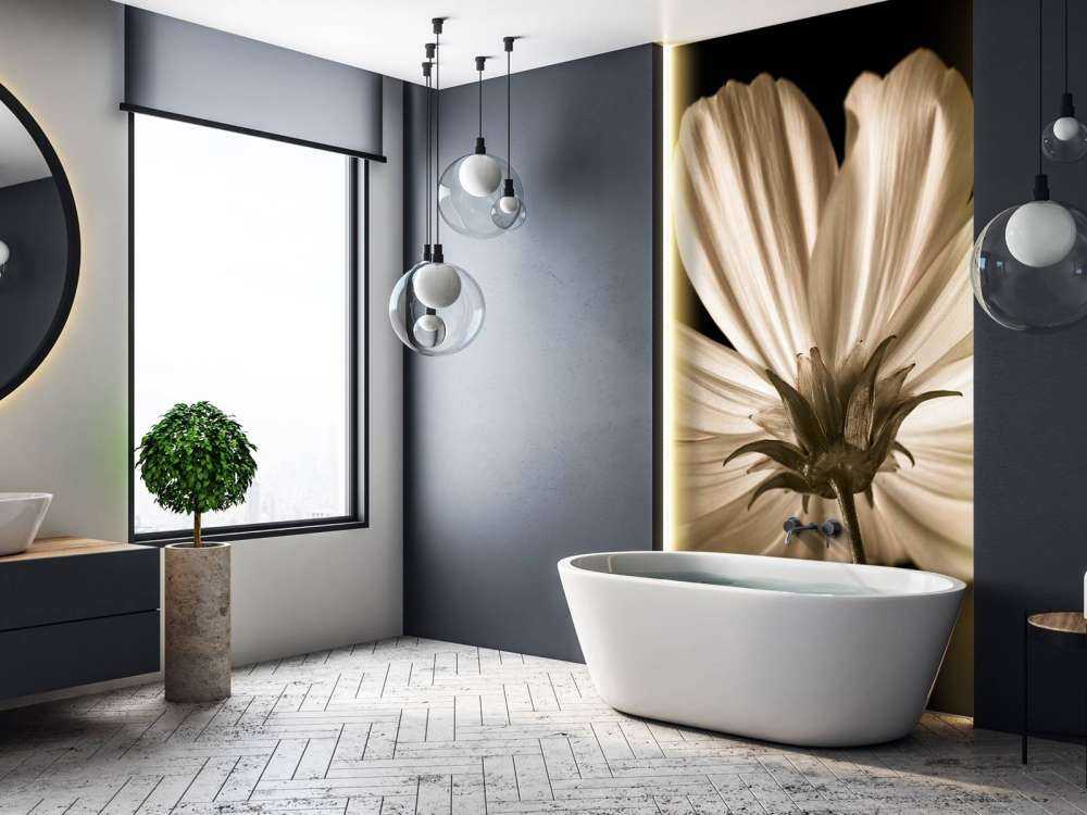 Kosmosblomst nedenfra