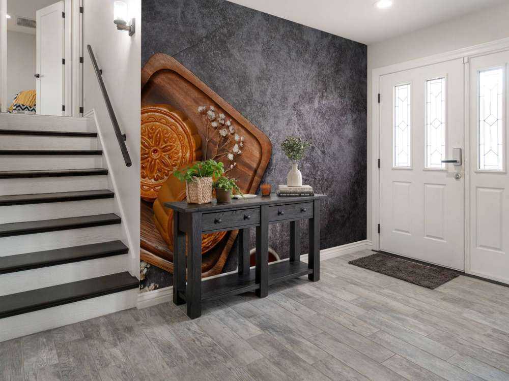 Månekaker på en svart benkeplate