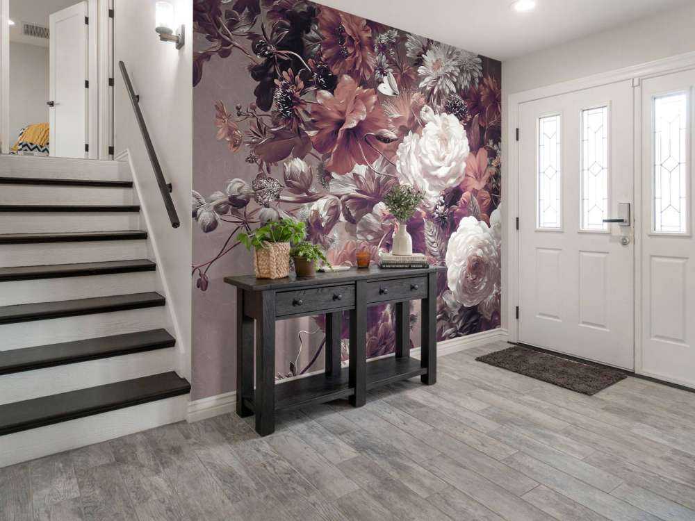 Stor bukett med oransje valmuer